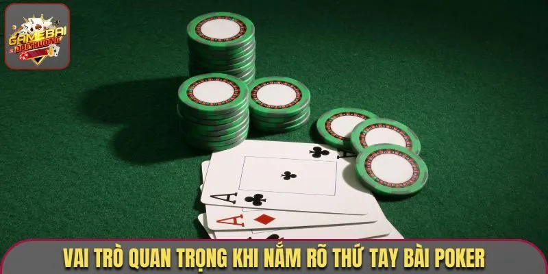 Thứ Tự Bài Poker - Sắp Xếp Thứ Hạng Từ Cơ Bản Đến Nâng Cao 3 Vai trò quan trọng khi nắm rõ thứ tay bài Poker